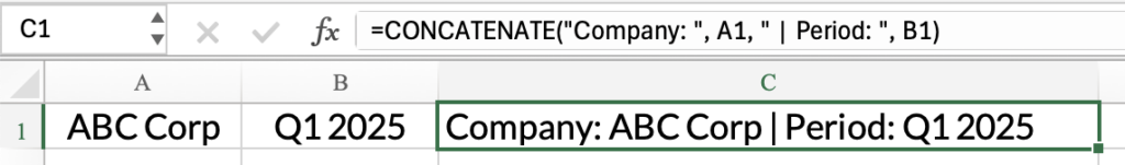 CONCATENATE function